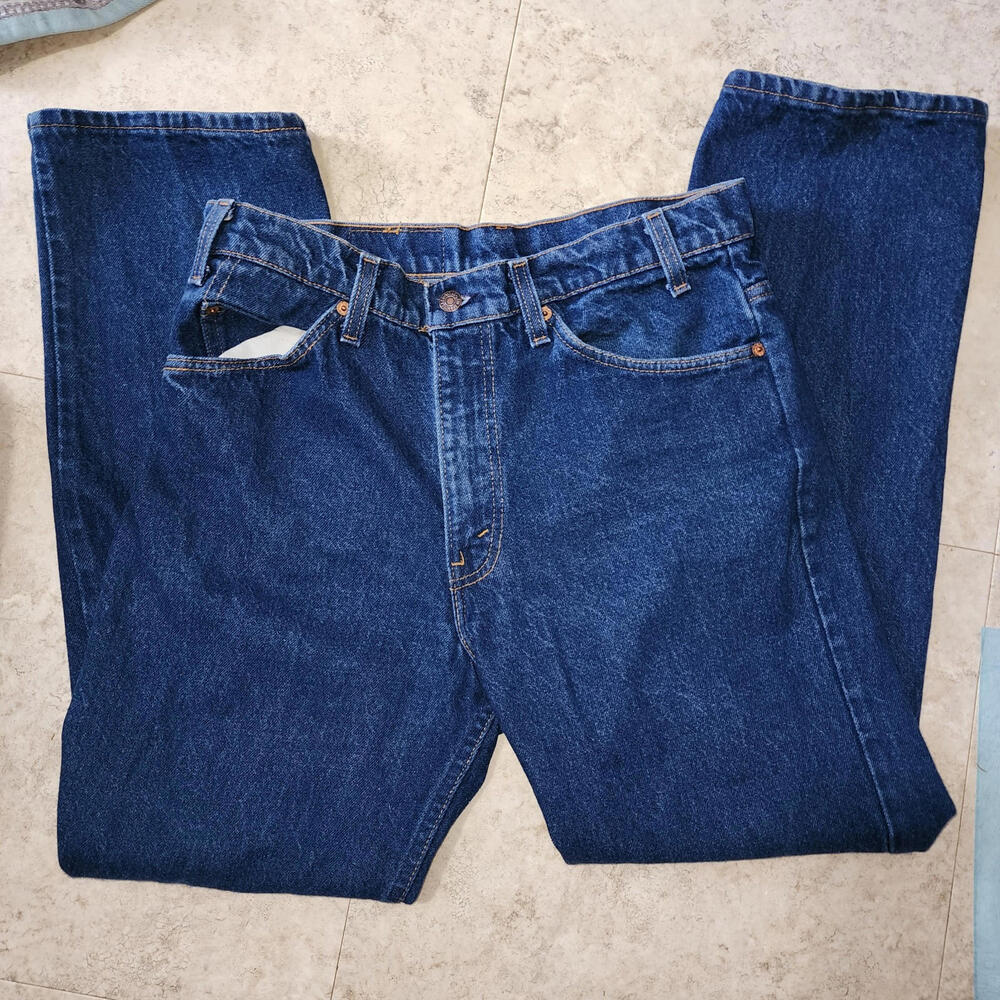 Vtg Levis 509 Orange Tab Mens 34x30 Regular Dark Wash Jeans USA 40509 0215